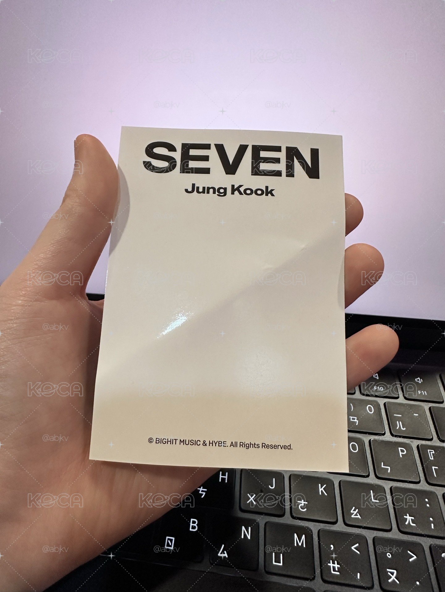 Jungkook Seven 襯衫卡 *損