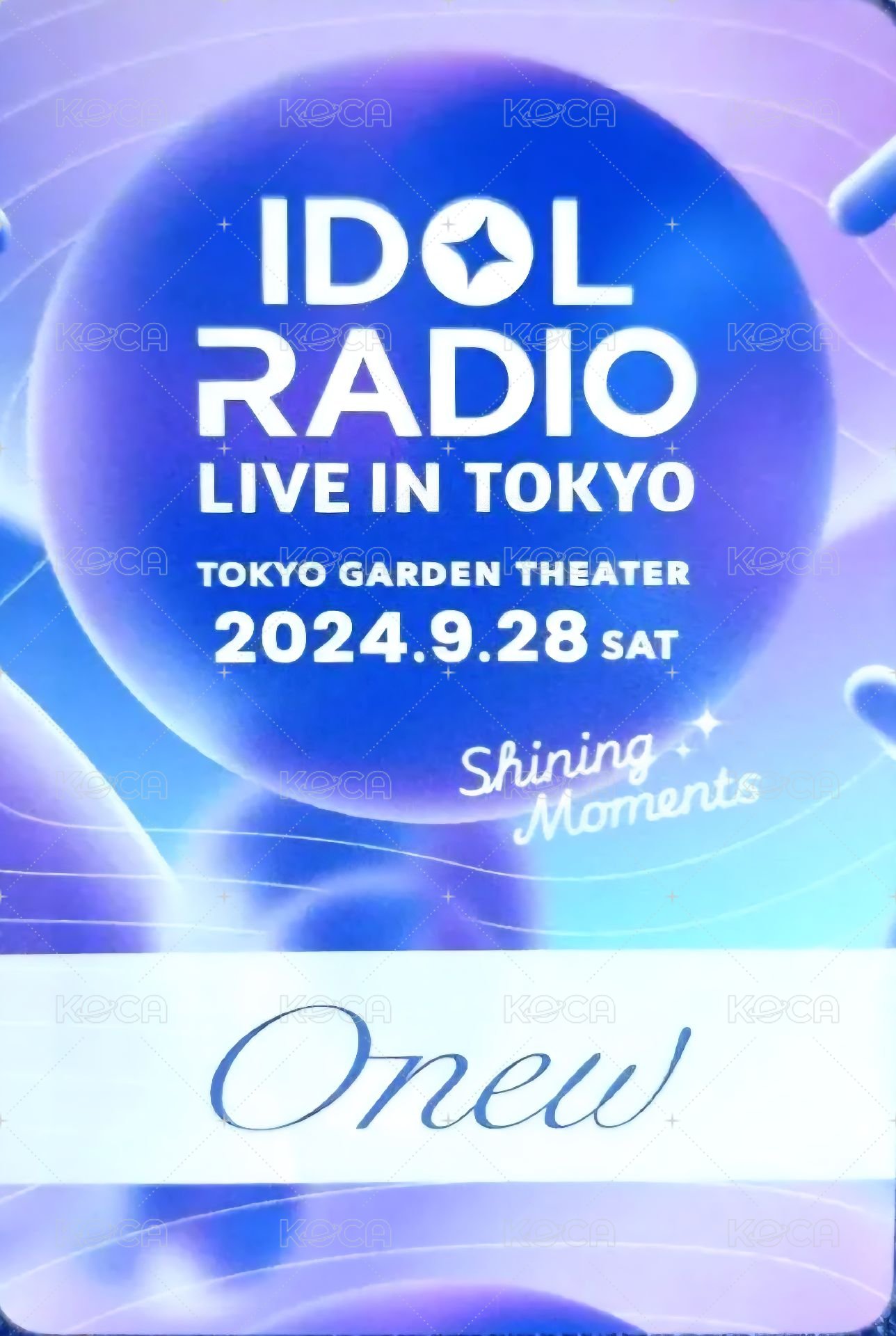 IDOL RADIO LIVE IN TOKYO VIP席 特典卡  背面
