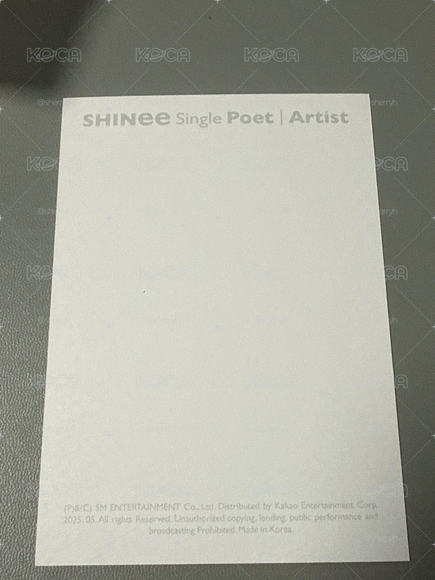 Poet | Artist  娃專 明信片 - KEY