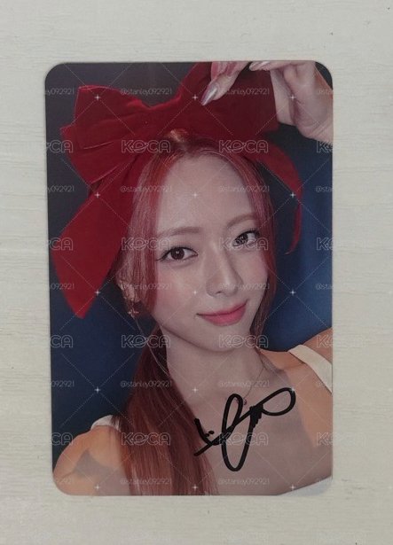 Yuna ms蝴蝶結雙面 親簽卡