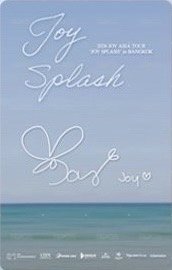 Joy Splash 曼谷 入場卡 / 場限卡  背面