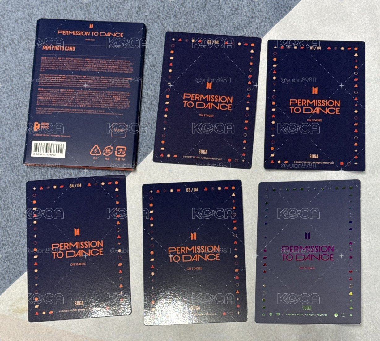 BTS PTDOS隨機卡SUGA套組（一套五張）