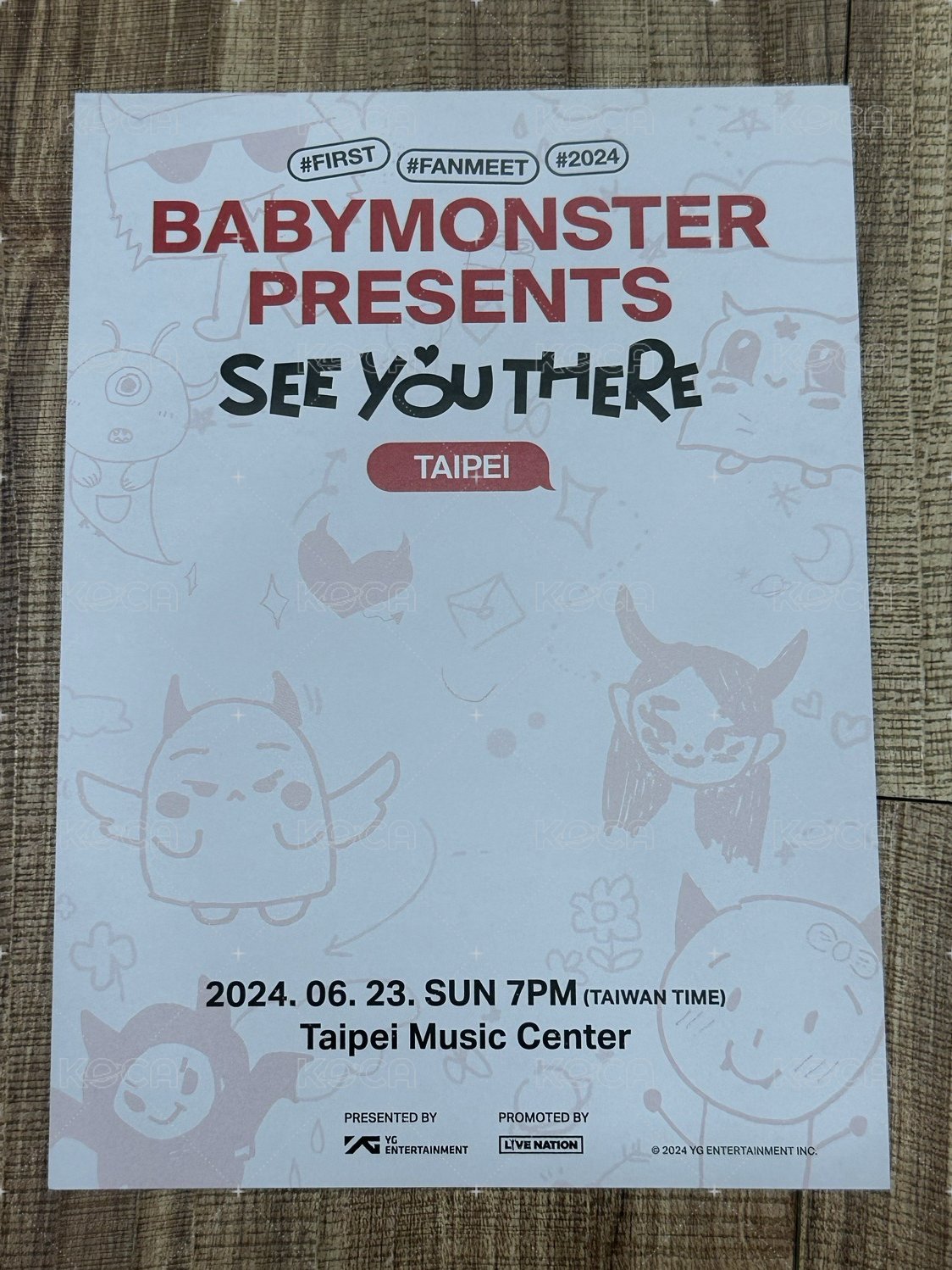 24 FM 明信片 台北入場禮 背面
