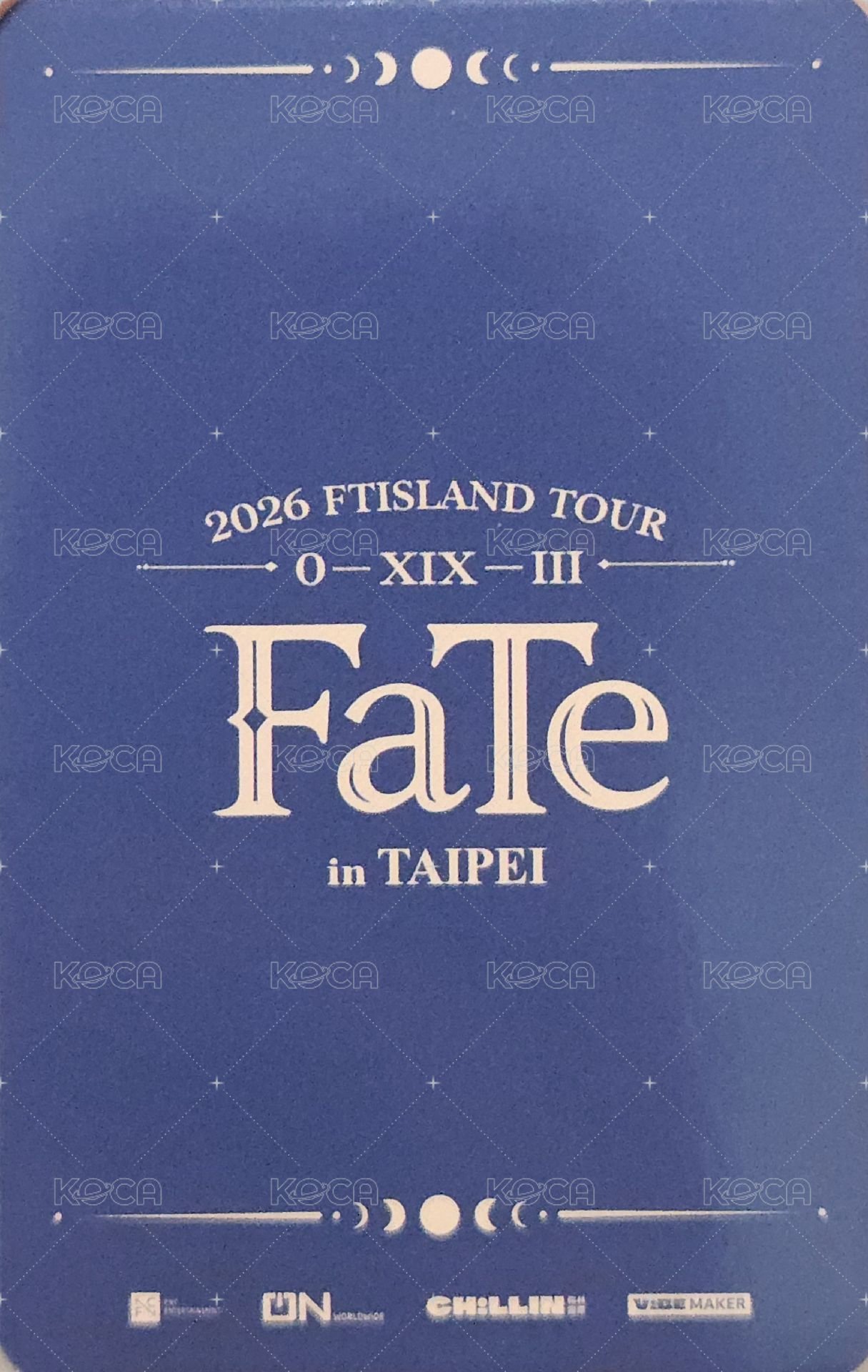 FaTe 台北場手鍊 周邊卡  背面