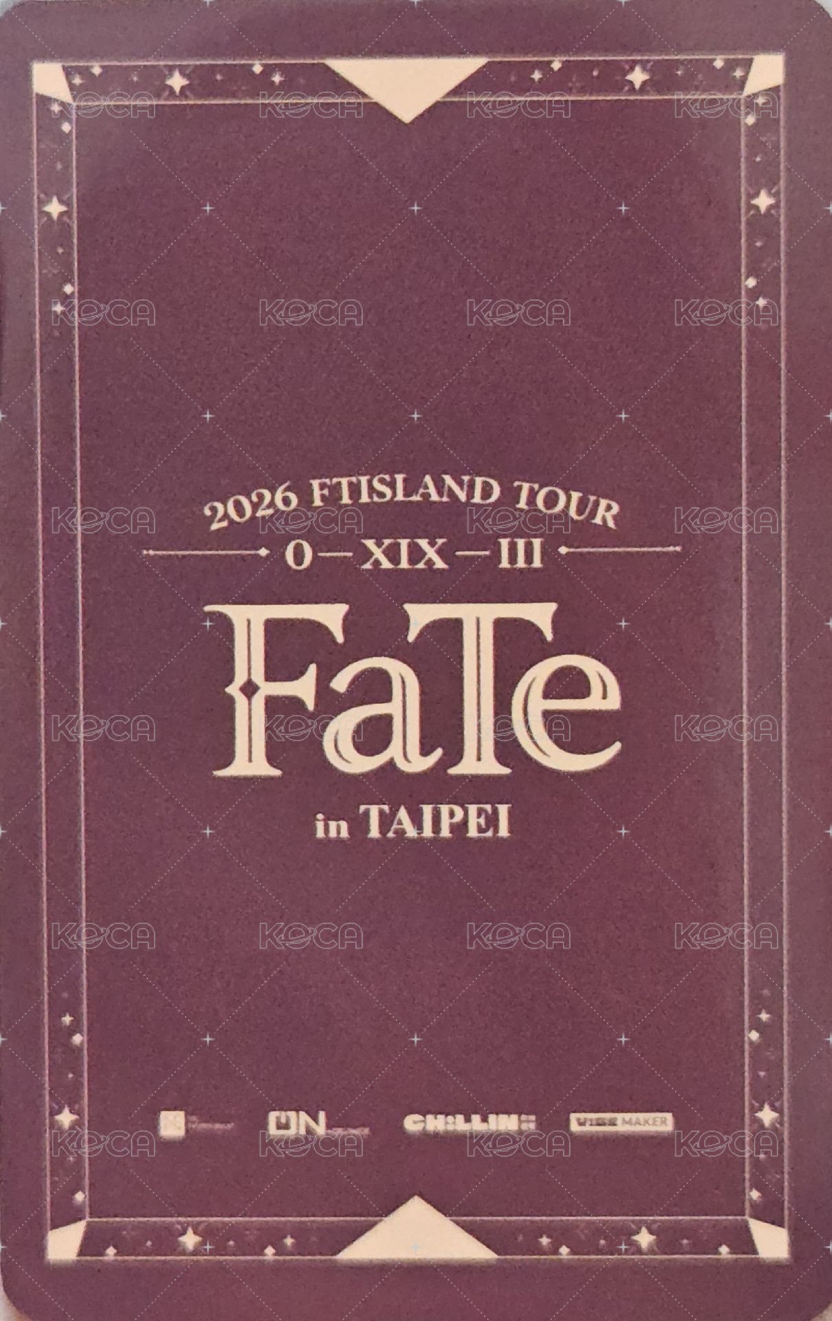FaTe 台北場方巾 周邊卡  背面