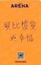 arena 雜誌卡  背面