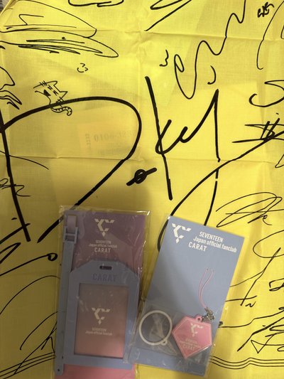 （現貨三樣 一日左右寄出）seventeen DK 絲巾 李碩珉 dicon d社 簽名 會員禮 日咖