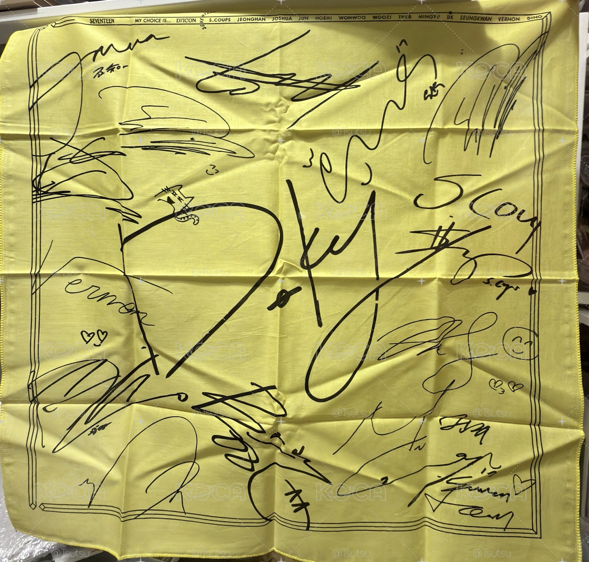 （現貨三樣 一日左右寄出）seventeen DK 絲巾 李碩珉 dicon d社 簽名 會員禮 日咖