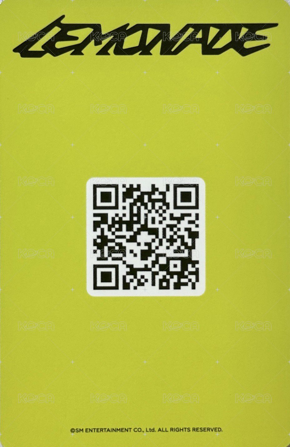 LEMONADE LA快閃 滿額卡  背面