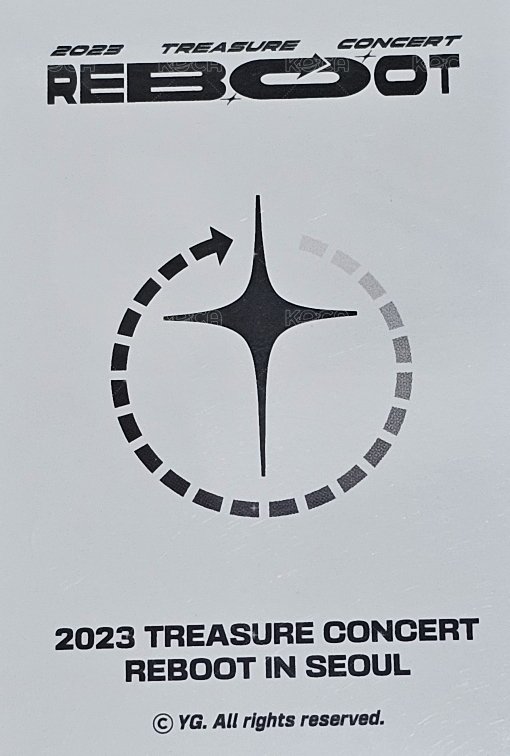 2023 TREASURE CONCERT [REBOOT] IN SEOUL 周邊卡  背面