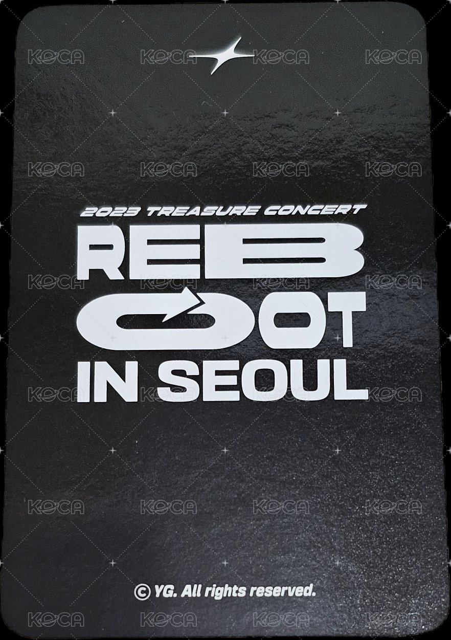 2023 TREASURE CONCERT [REBOOT] IN SEOUL 周邊卡  背面