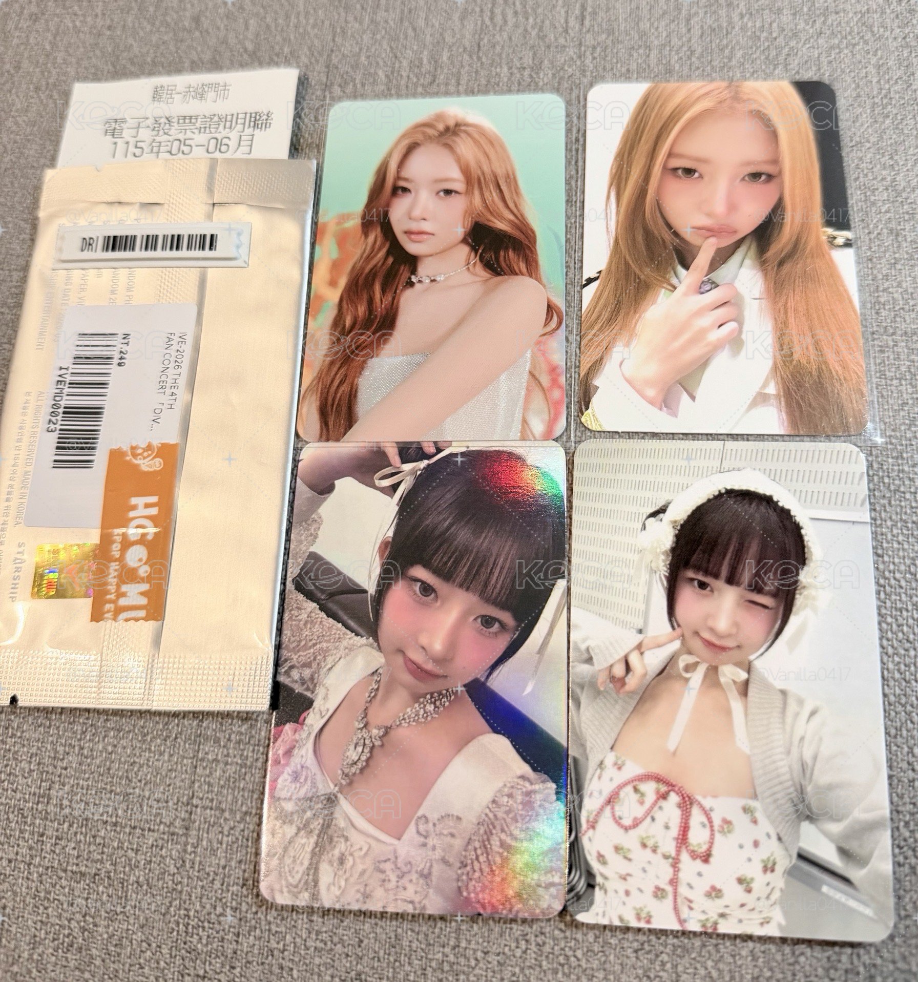 韓居購入的 兩張怜 