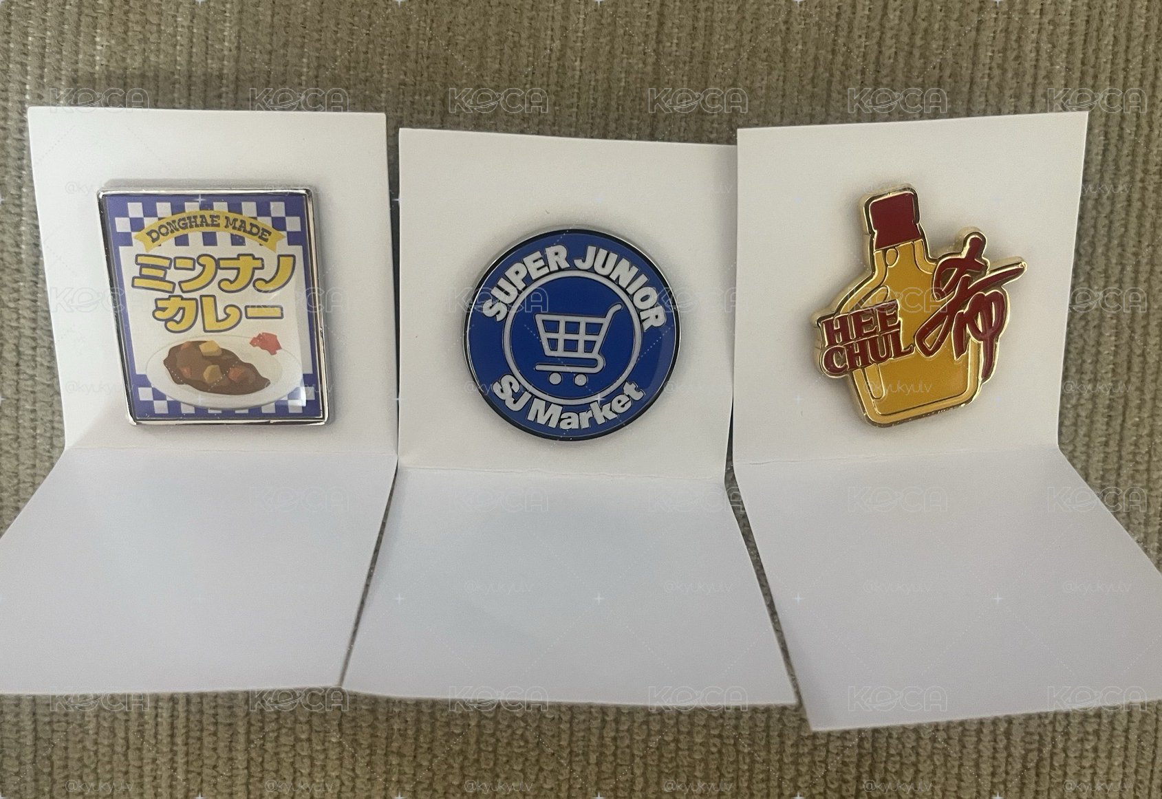 日本SJ MARKET徽章 東海 希澈 SJ MARKET三款一套