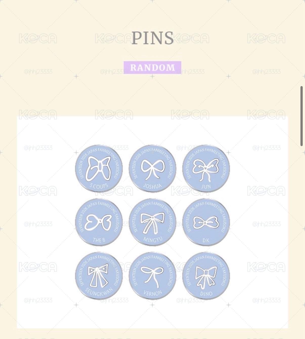 Yakusoku 蝴蝶結pin 秀 