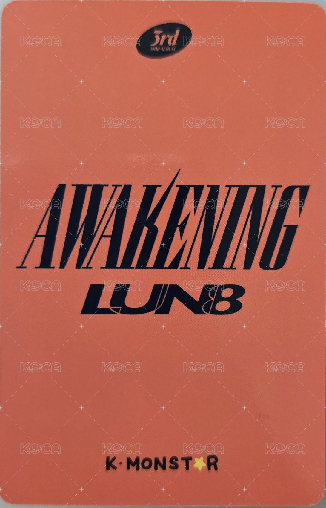 AWAKENING km 特典卡  背面