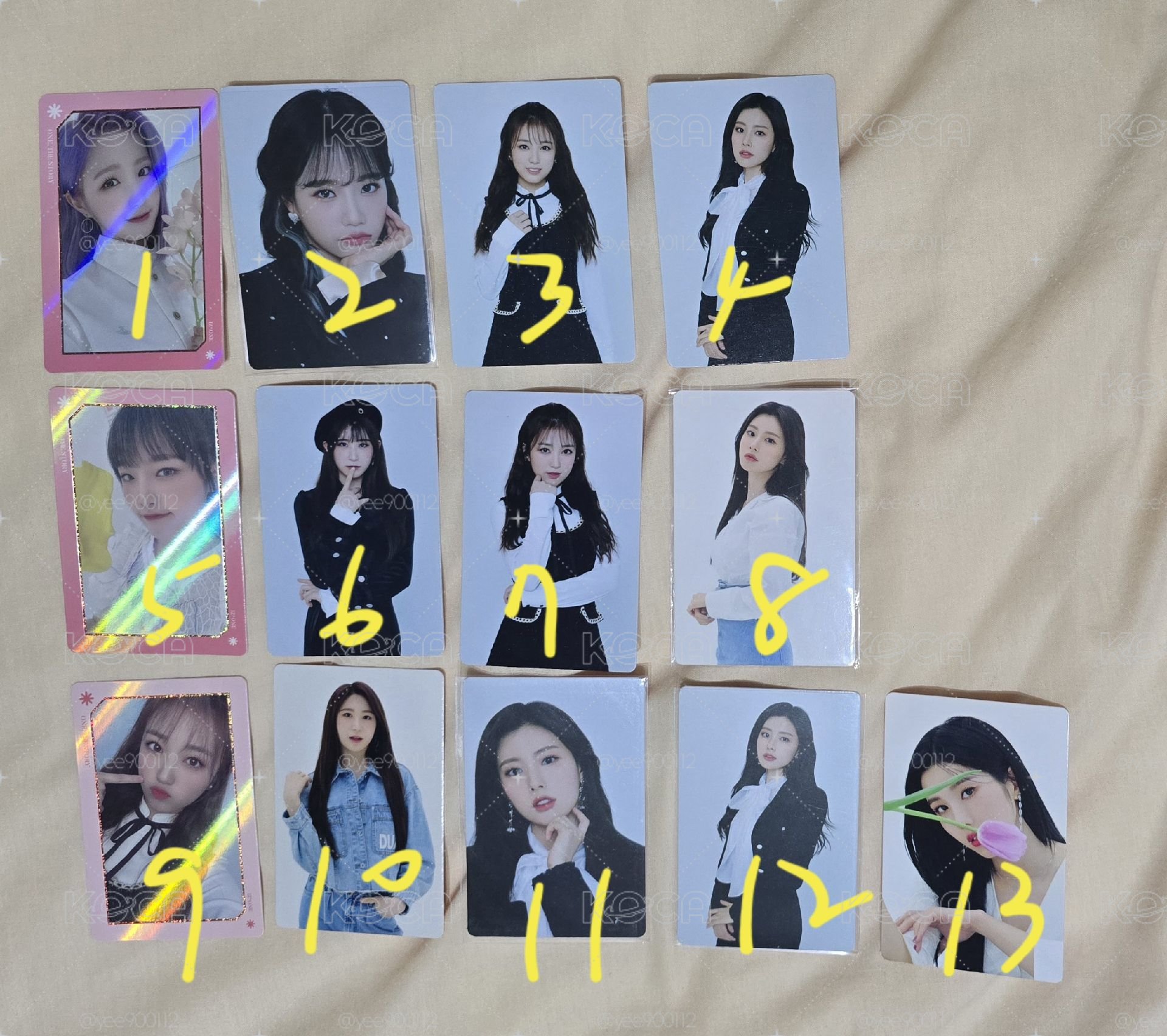 IZ*ONE IZONE 仁美 柔理 惠元 叡娜 奈子 恩妃 解散演唱會 隨機卡 卡包卡