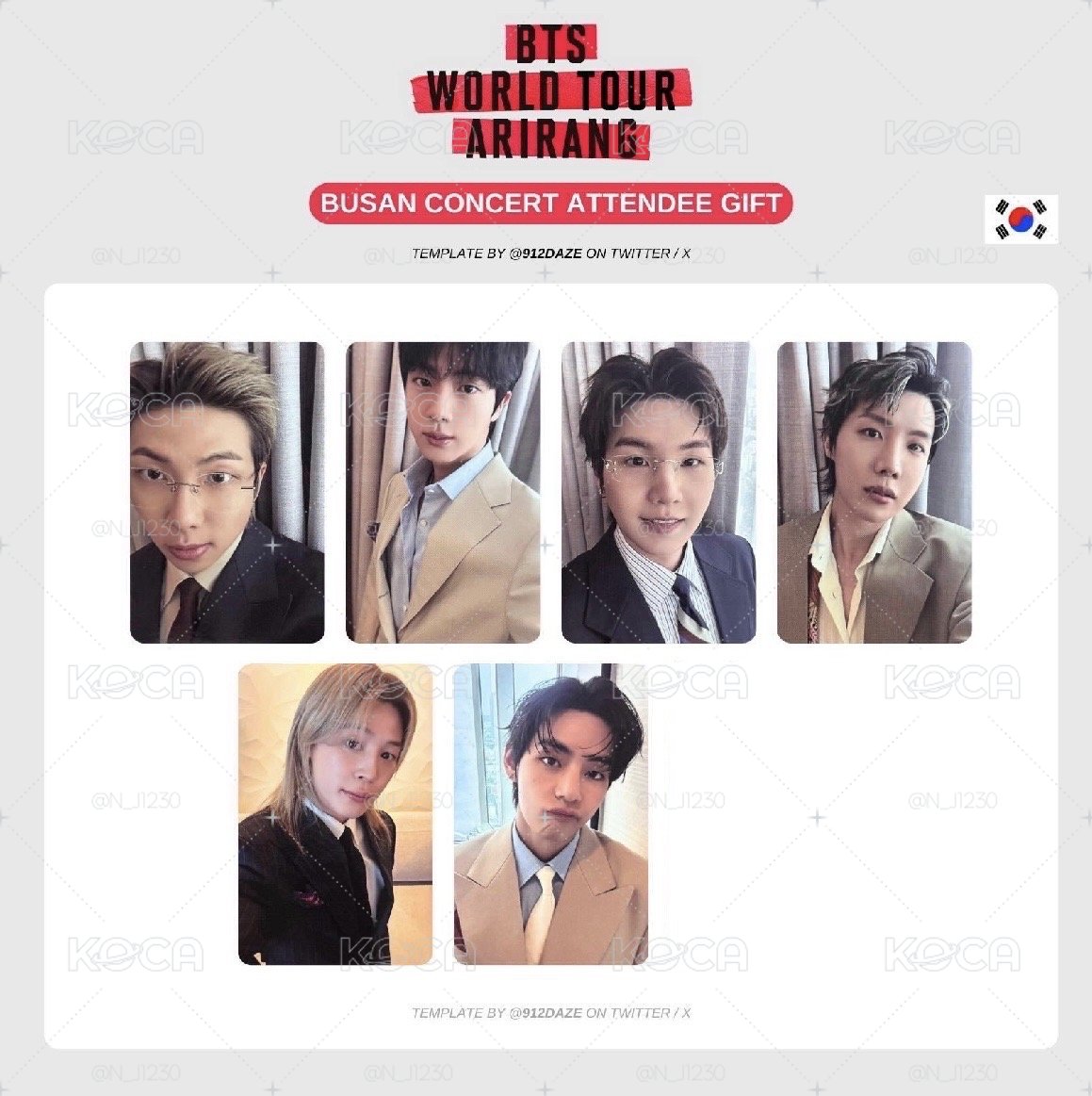 BTS Arirang 釜山入場禮粽卡（整組少國）