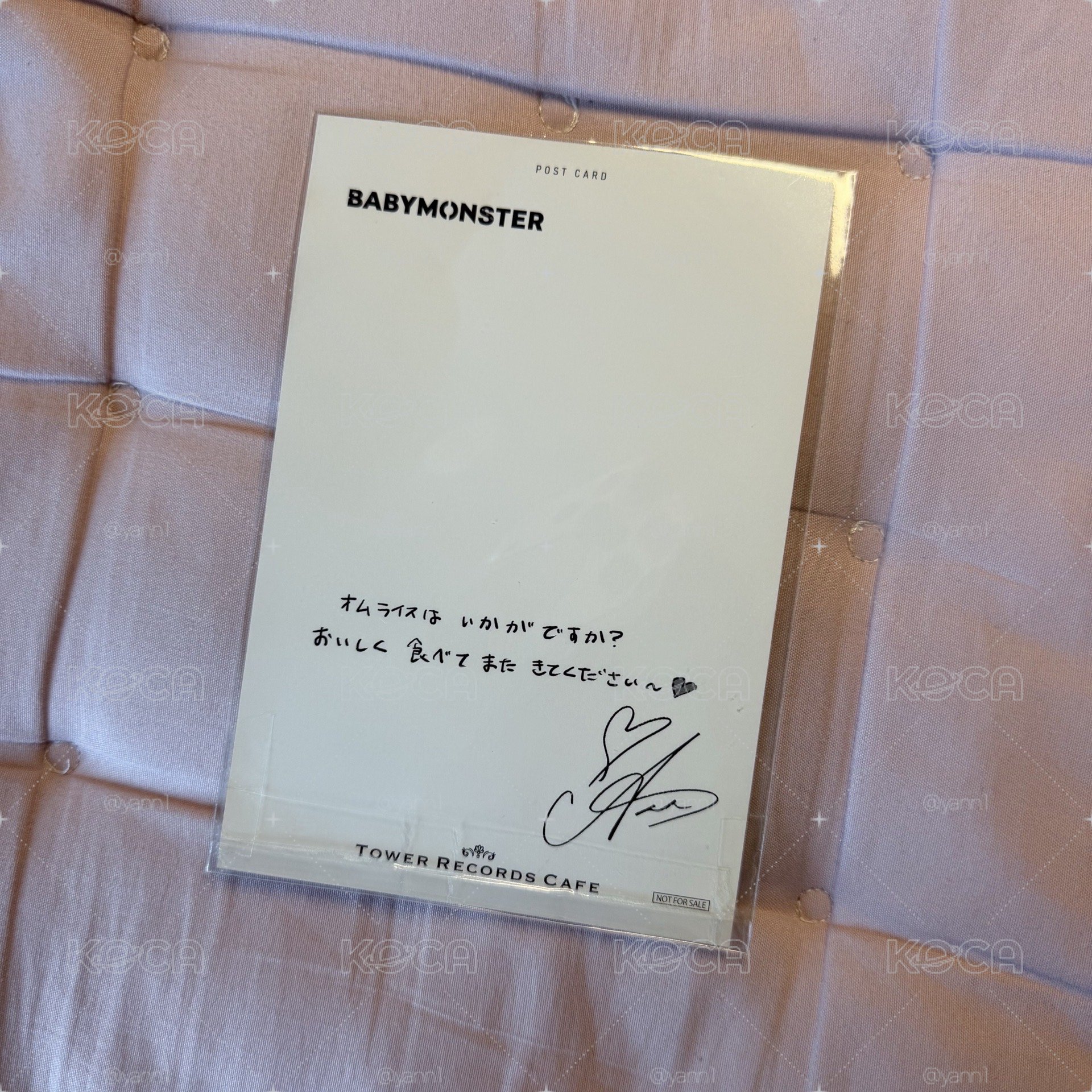 BABYMONSTER ASA 塔店咖啡廳限定明信片
