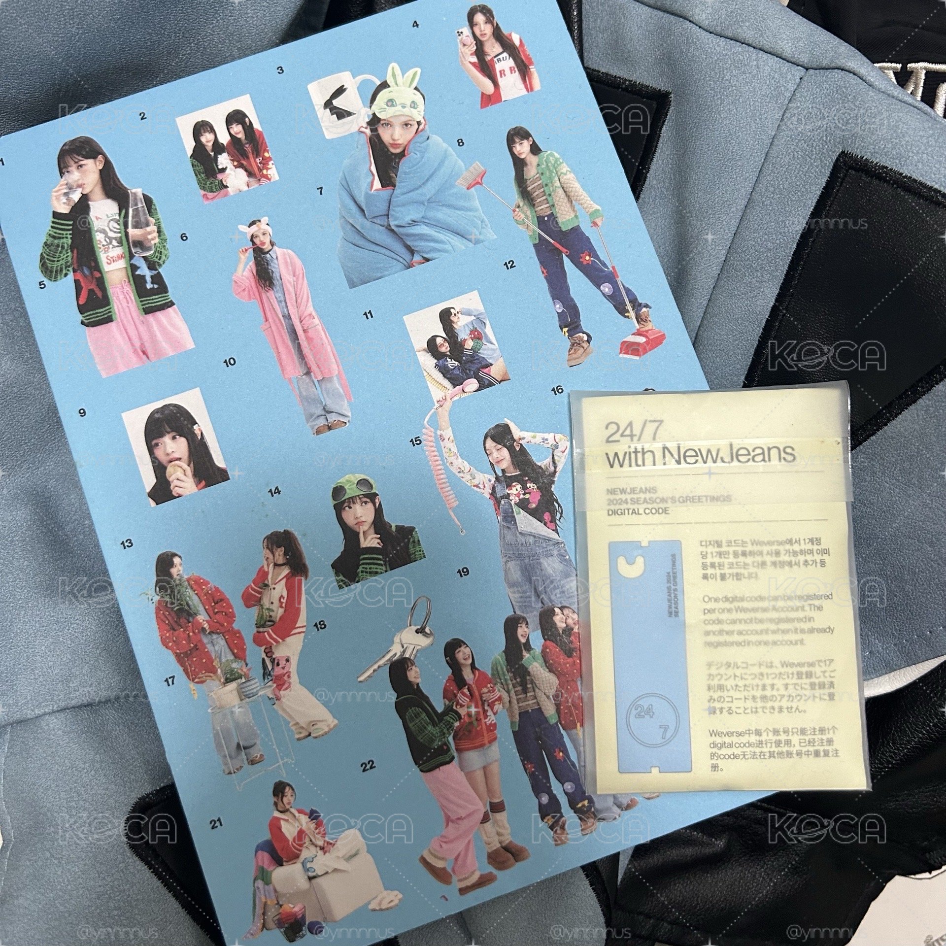 NewJeans 年曆內容物