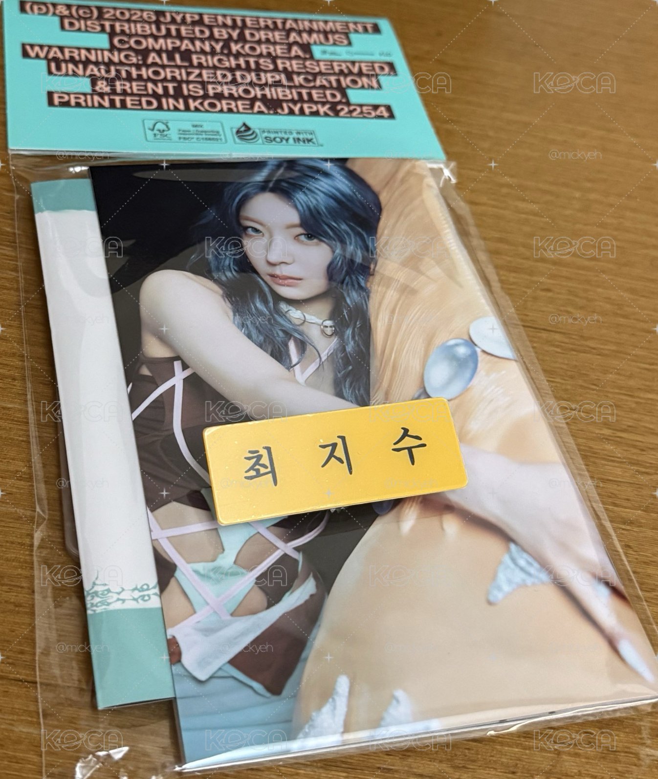 ITZY LIA 三巡首爾姓名牌+Motto單封