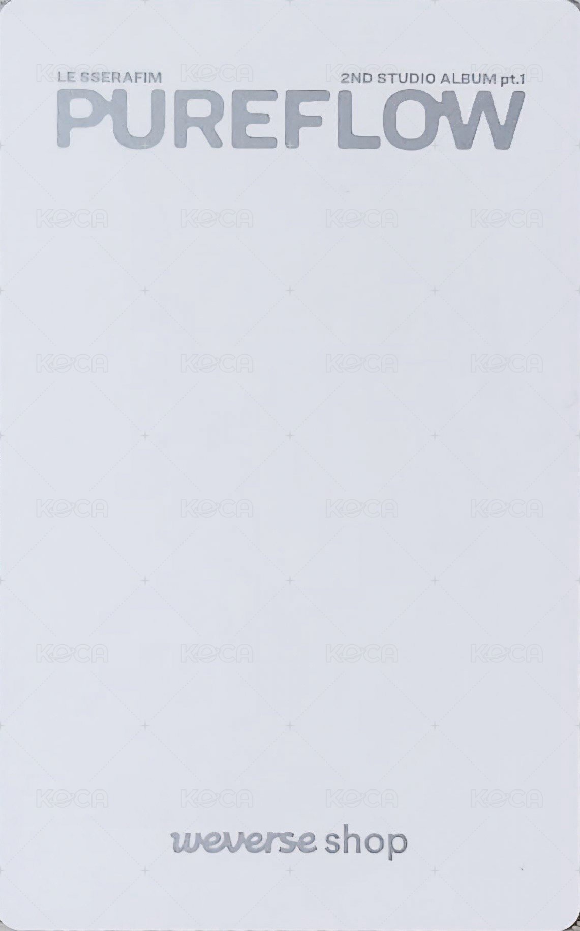 PUREFLOW wvs 相機預售(C) 特典卡  背面