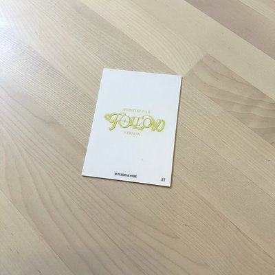 SEVENTEEN - FOLLOW _ 日巡卡包 隨機卡 VERNON 小卡