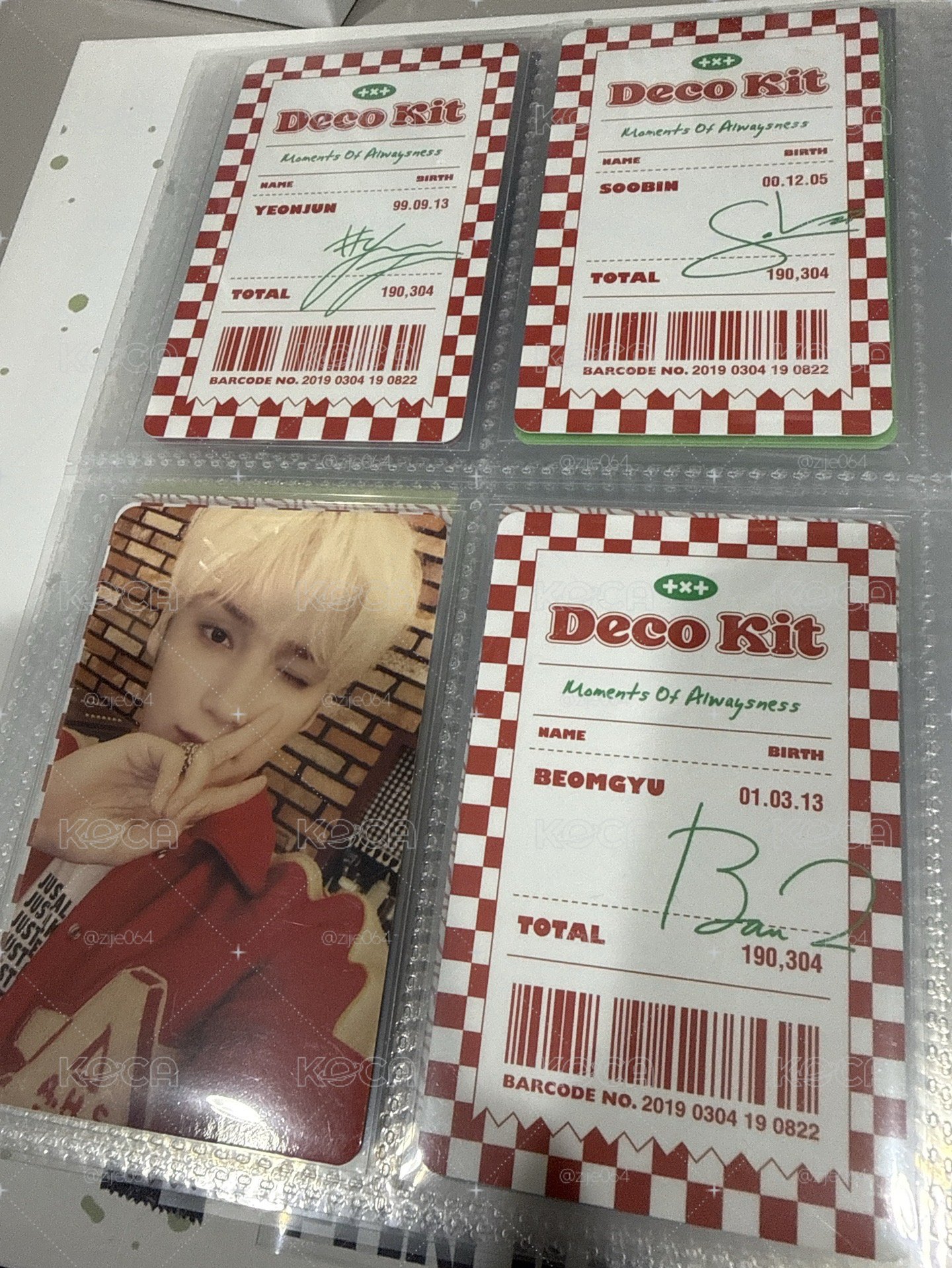 TXT2022DECO 周邊卡5張