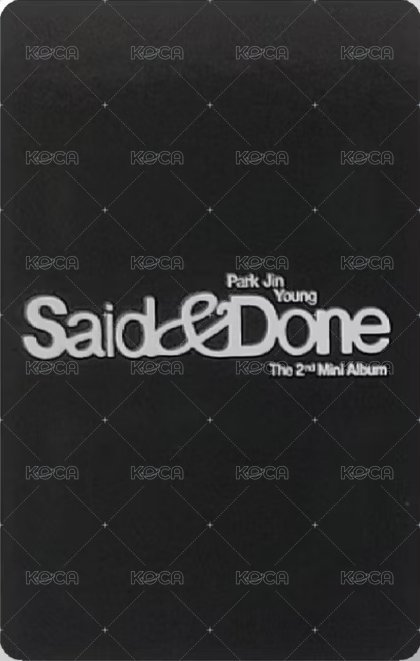 Said & Done bdm 簽售卡  背面