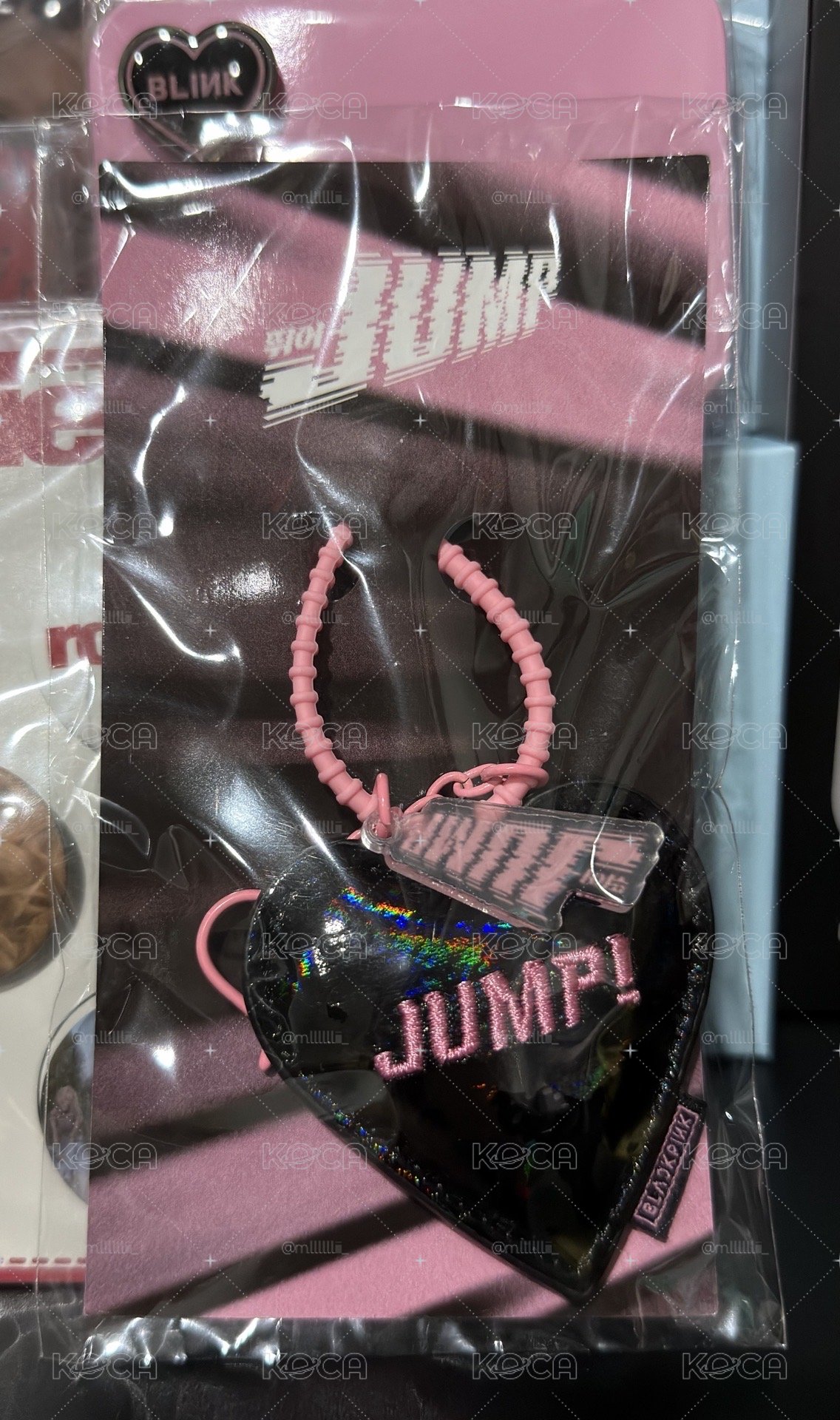 BLACKPINK 三巡高陽場週 JUMP!愛心吊飾 -黑