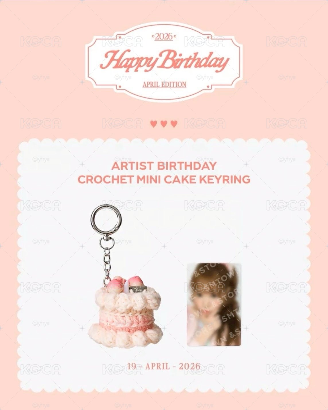 YE-ON 2026生日蛋糕鑰匙圈🎂
