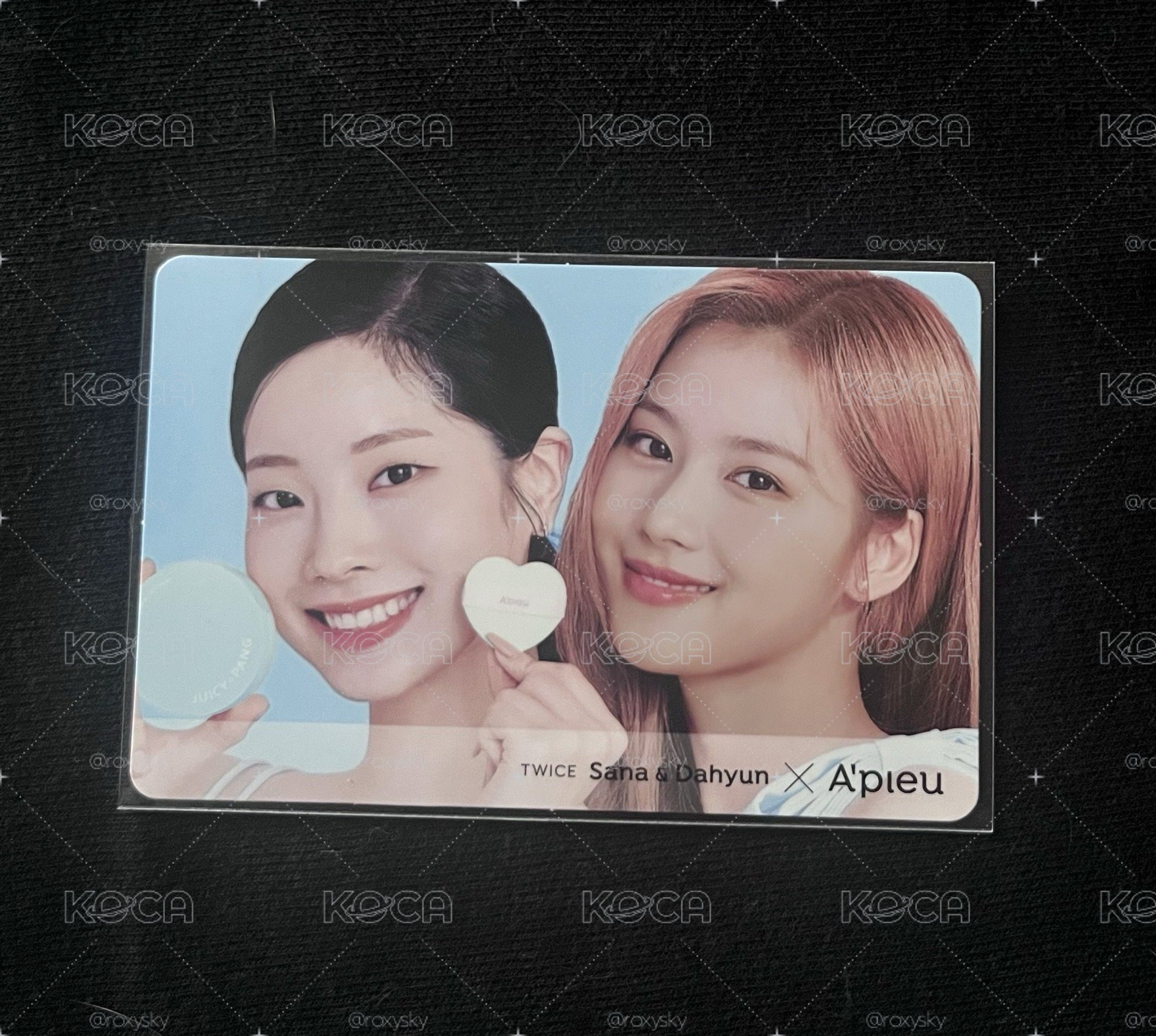 TWICE x apieu 多賢 Sana 雙人代言卡