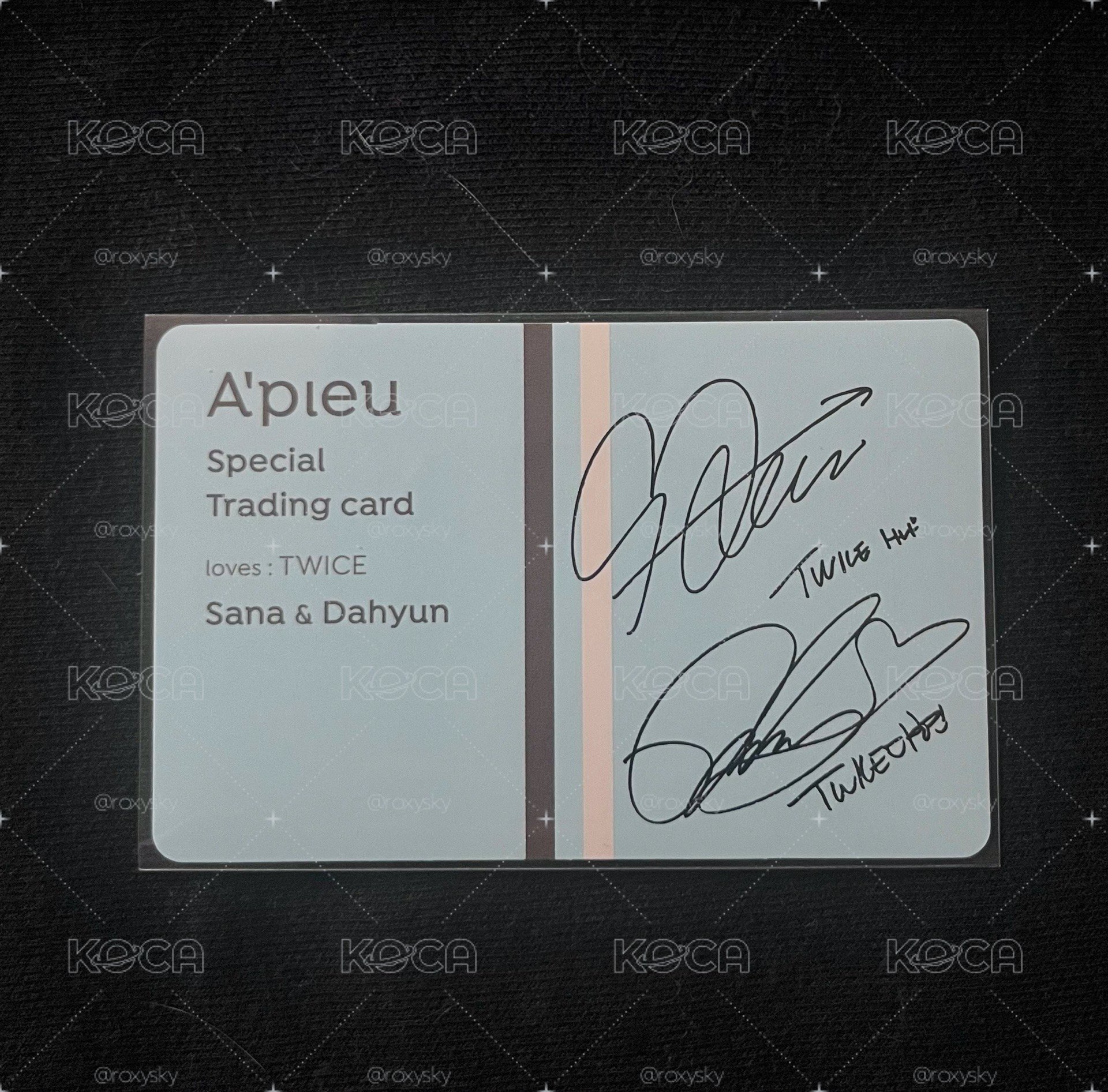 TWICE x apieu 多賢 Sana 雙人代言卡