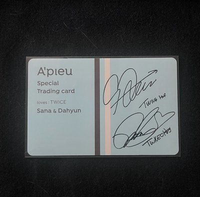 TWICE x apieu 多賢 Sana 雙人代言卡