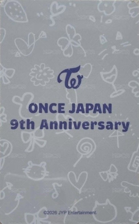 OJ九週年 周邊卡 卡冊卡 背面