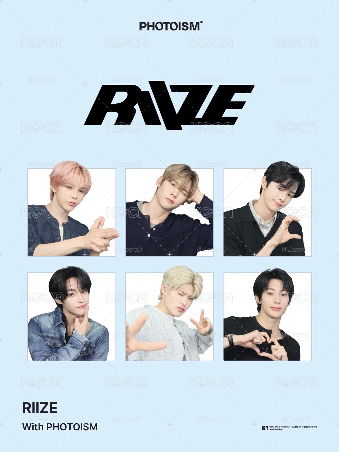 RIIZE II X photoism 人生四格卡 代印 1組兩張
