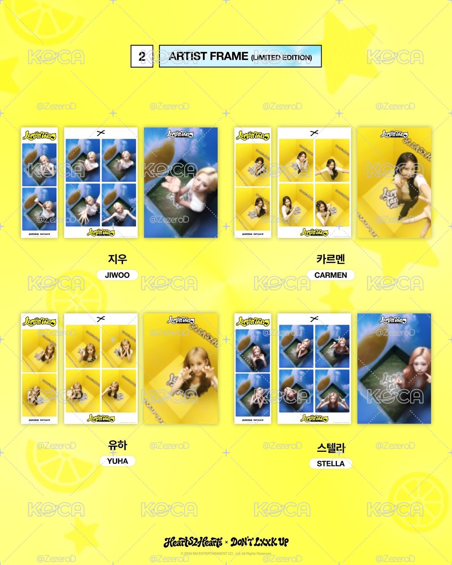 Hearta2Hearts H2H LEMON TANG 快閃店 人生四格卡 代印 