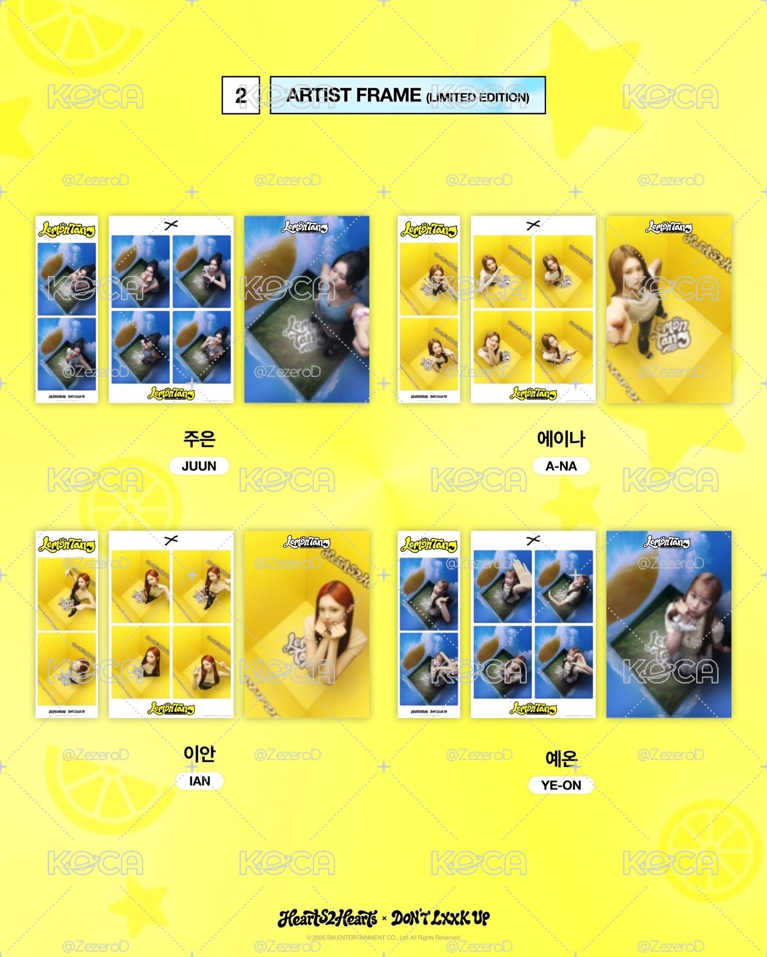 Hearta2Hearts H2H LEMON TANG 快閃店 人生四格卡 代印 