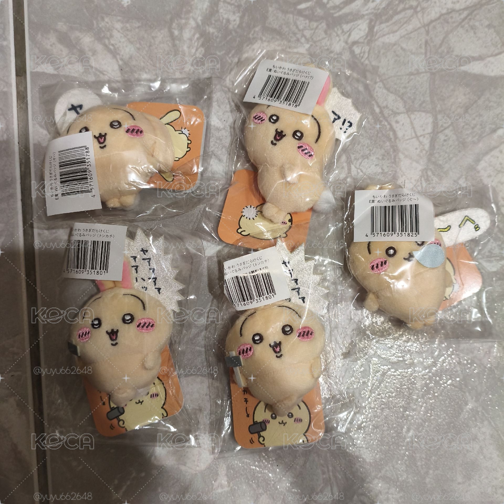 兔兔一番賞 SS娃 E賞玩偶別針