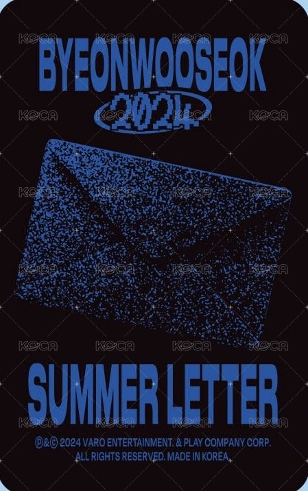 Summer Letter 手幅卡 周邊卡  背面