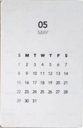16年曆 年曆卡  背面