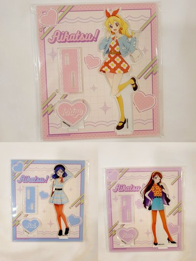 （綁物）アイカツ 偶像學園 星宮莓 霧矢葵 紫吹蘭 立牌