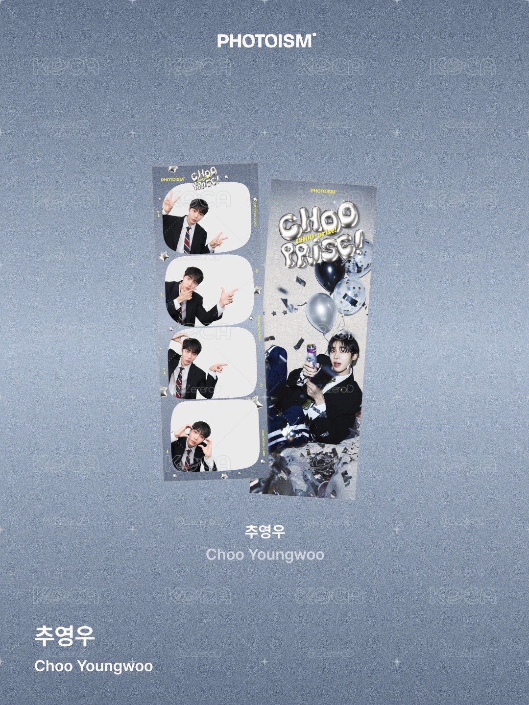CHOO YOUNG WOO 秋泳愚 26 FM CHOO-prise X photoism 人生四格卡 代印 1組兩張