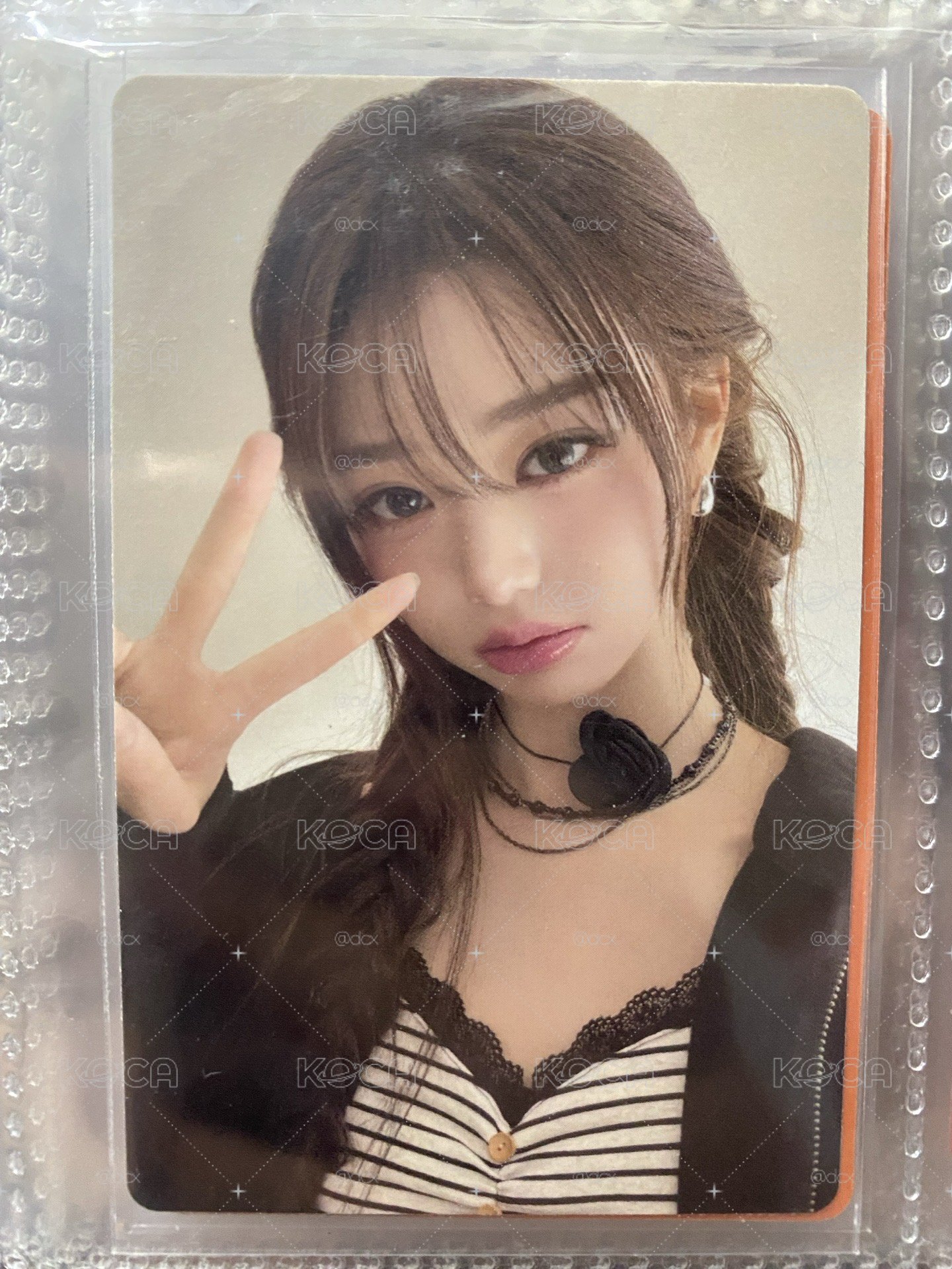 IVE 張員瑛 Wonyoung REVIVE+ 特別版專卡 雙麻花辮黑薔薇比耶員