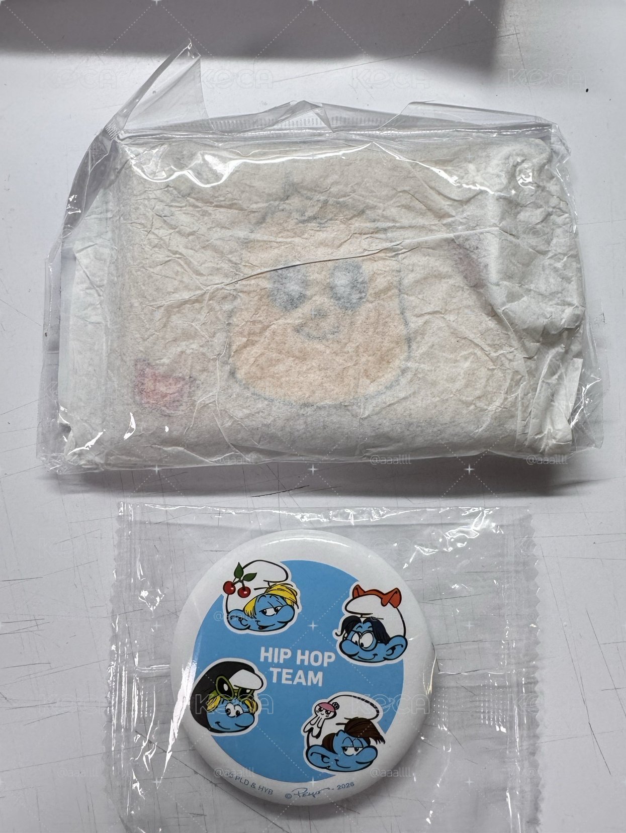 台北快閃奎PVC包+藍色小精靈泡隊徽章