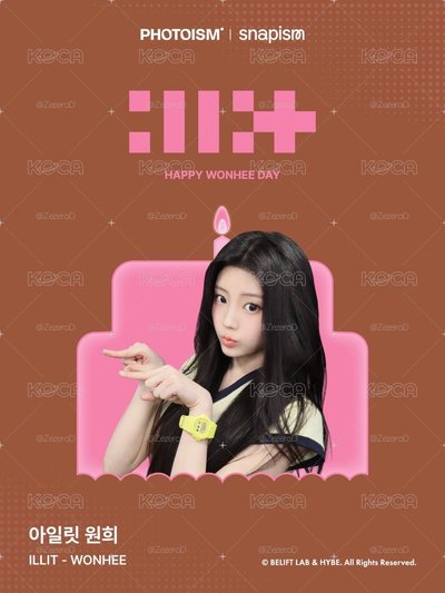 ILLIT WONHEE X snapism X photoism 人生四格卡 代印 1組兩張
