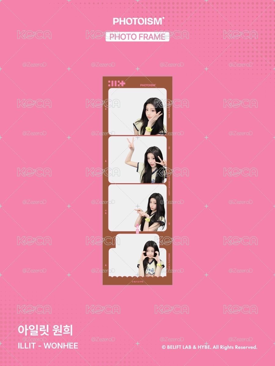 ILLIT WONHEE X snapism X photoism 人生四格卡 代印 1組兩張