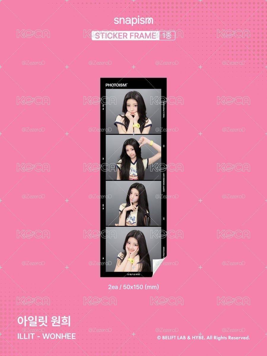 ILLIT WONHEE X snapism X photoism 人生四格卡 代印 1組兩張