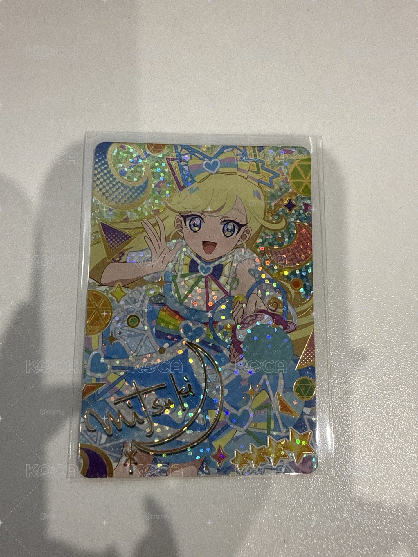 美月簽 人氣螢光幻彩藍