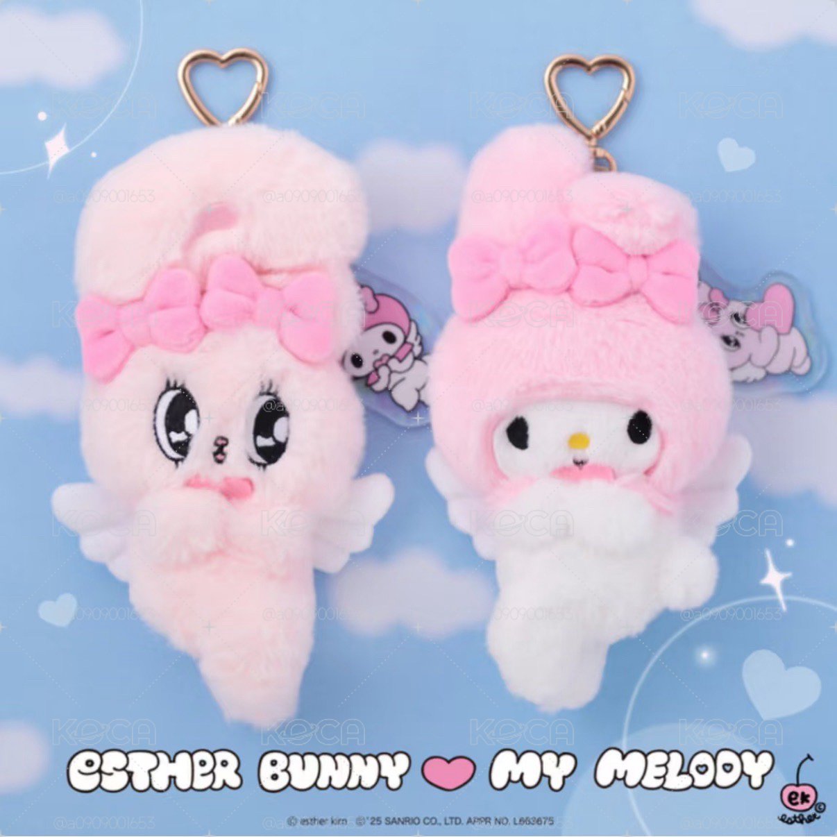 Esther Bunny 美樂蒂 聯名 快閃 愛心扣 吊飾 吊飾娃娃