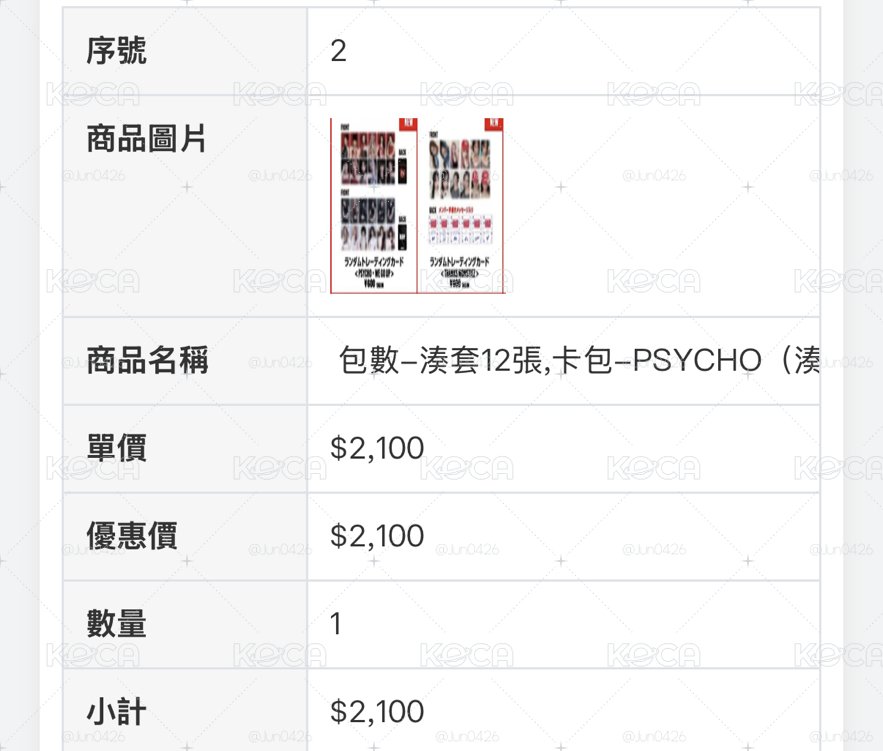 PSYCHO 隨機卡 AB一套